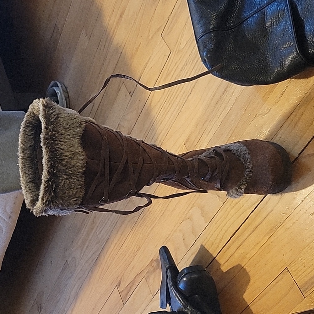 Brown winter boots.  Pretty much perfect condition.